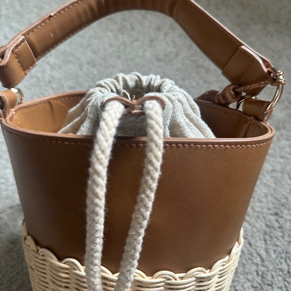 Aldo Woven Drawstring Bucket Bag - Picture 6 of 7